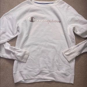White Champion Crewneck